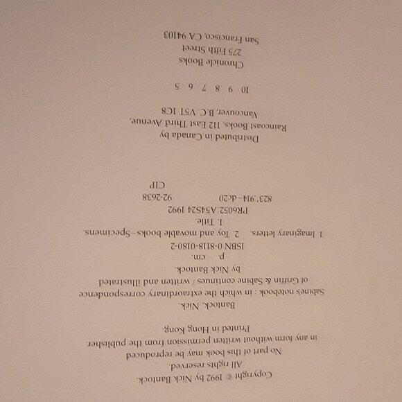 Book Trilogy: Griffin & Sabine, Sabine's Notebook, The Golden Mean * by Bantock - Picture 10 of 14